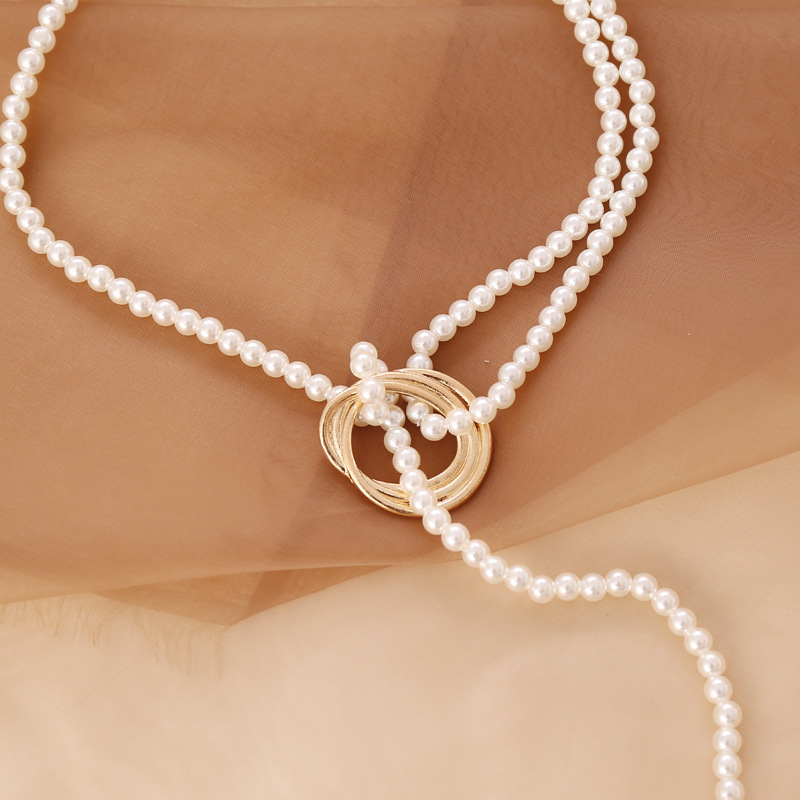 30g Weight Bracelets, Necklace Classification Necklace + Jewelry Quantity Holiday, Daily Occasion Artificial Pearl, Alloy Material Round Pattern Women's Gender Beaded Design Simple Style Style Simple Style Round Artificial Pearl Alloy Beaded Women's Bracelets Necklace 7