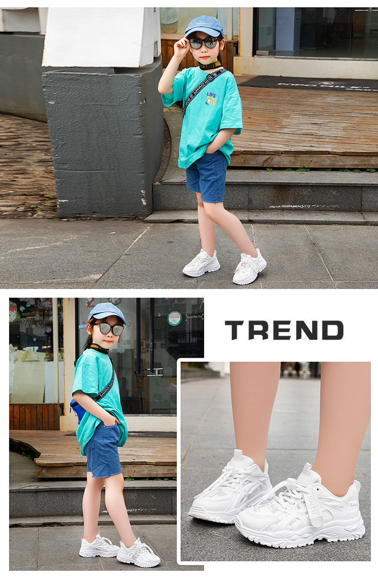 Comfortable Breathable Kids Dad Shoes Lightweight Casual Sneakers_voghion.com
