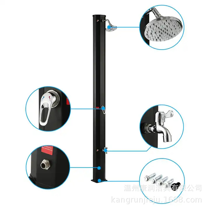 2023 fábrica directa material de PVC 35L piscina al aire libre ducha solar