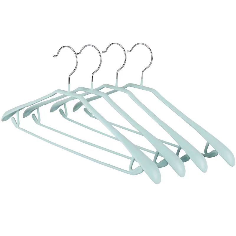 Acero inoxidable inmersión moldeo percha de hombro ancho esquina de hombro sin huellas ensanchada antideslizante percha de ropa de sol percha de abrigo doméstico para uso seco y húmedo