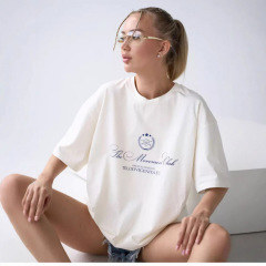 100%纯棉甜美小清新印花外穿减龄宽松显瘦个性休闲舒适圆领短袖