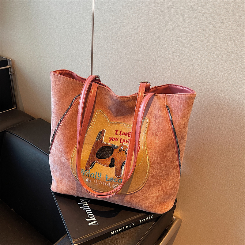 Mochila popular de este año para mujeres 2024 nuevo otoño de alta calidad galletas gatos tote bolsas de hombro de gran capacidad