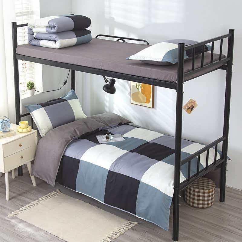 Ice Silk Cooling Duvet Cover Set For Students Three Piece Bedding_voghion.com
