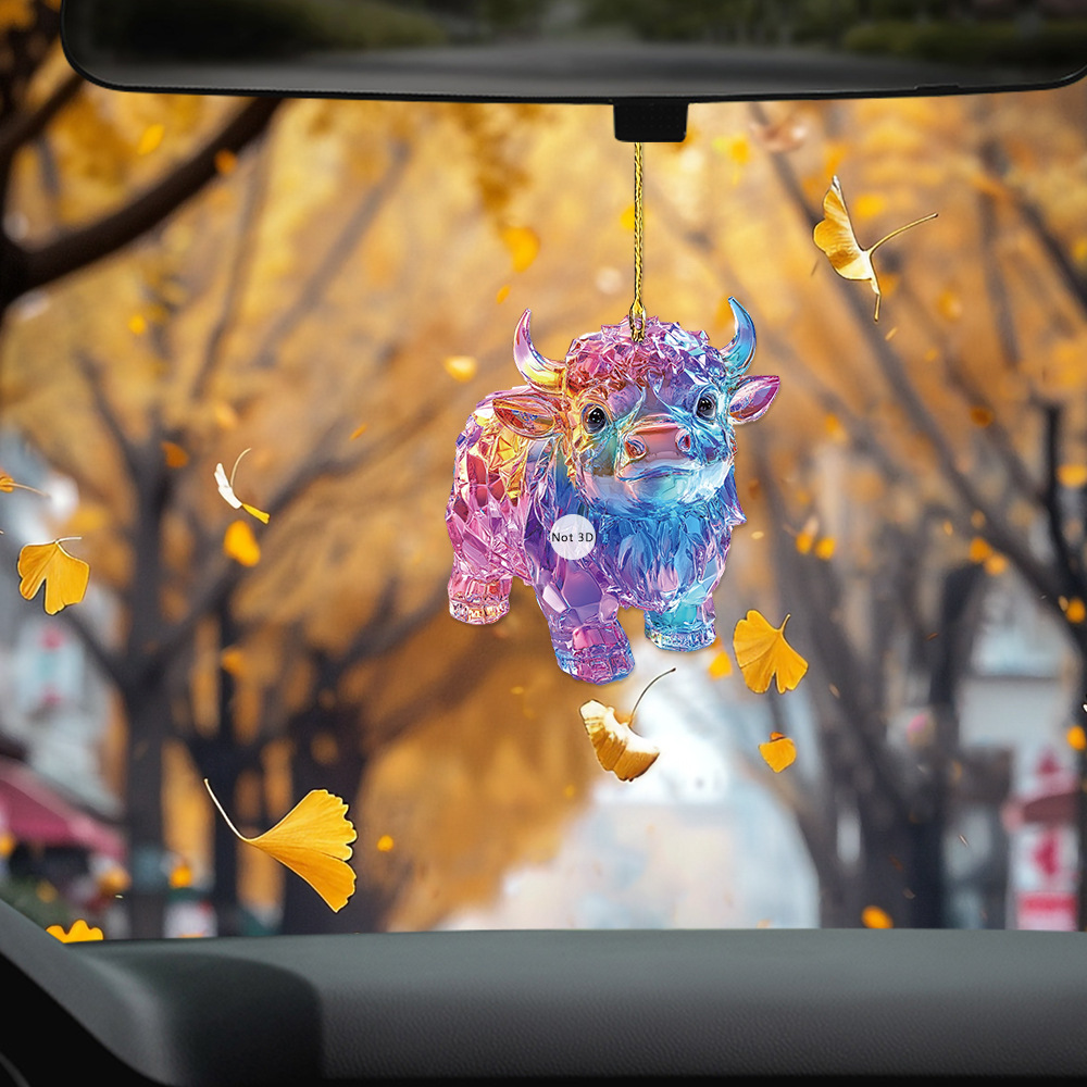Transfronterizo Amazon nuevo colorido animal 2D plano acrílico pequeño colgante decoración interior del automóvil colgante