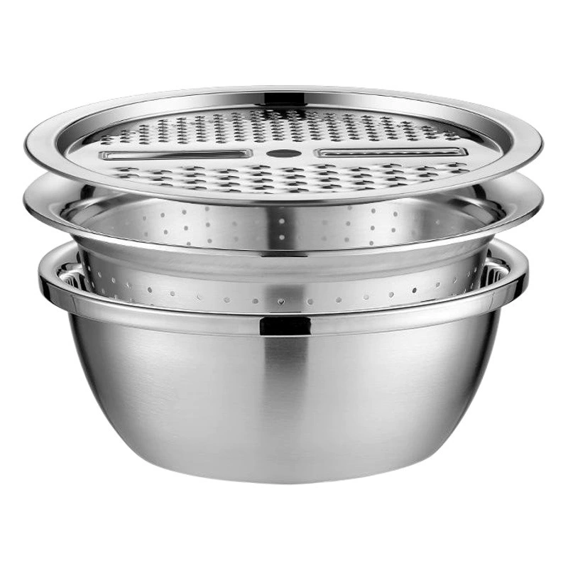 Костюм для терки из утолщенной нержавеющей стали Многофункциональная терка для раковины Многоцелевой бассейн Сито для риса Сливное сито Резак для резьбы для раковины Немагнитный