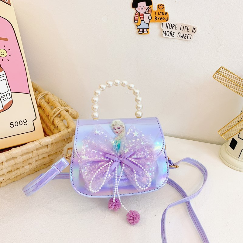 Nuevo bolso para niños niñas nuevo estilo princesa Elsa bolso de mano mochila helado de moda flash bolso lotes