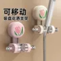 淋浴电镀打孔吸盘花洒架