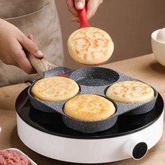 [ソースファクトリー] 外国貿易ホットセール医療石 4 穴オムレツスリーインワンフライパンノンスティック朝食パン