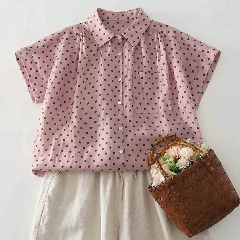 Summer soft breathable thin design shirt for leisure, cotton and linen