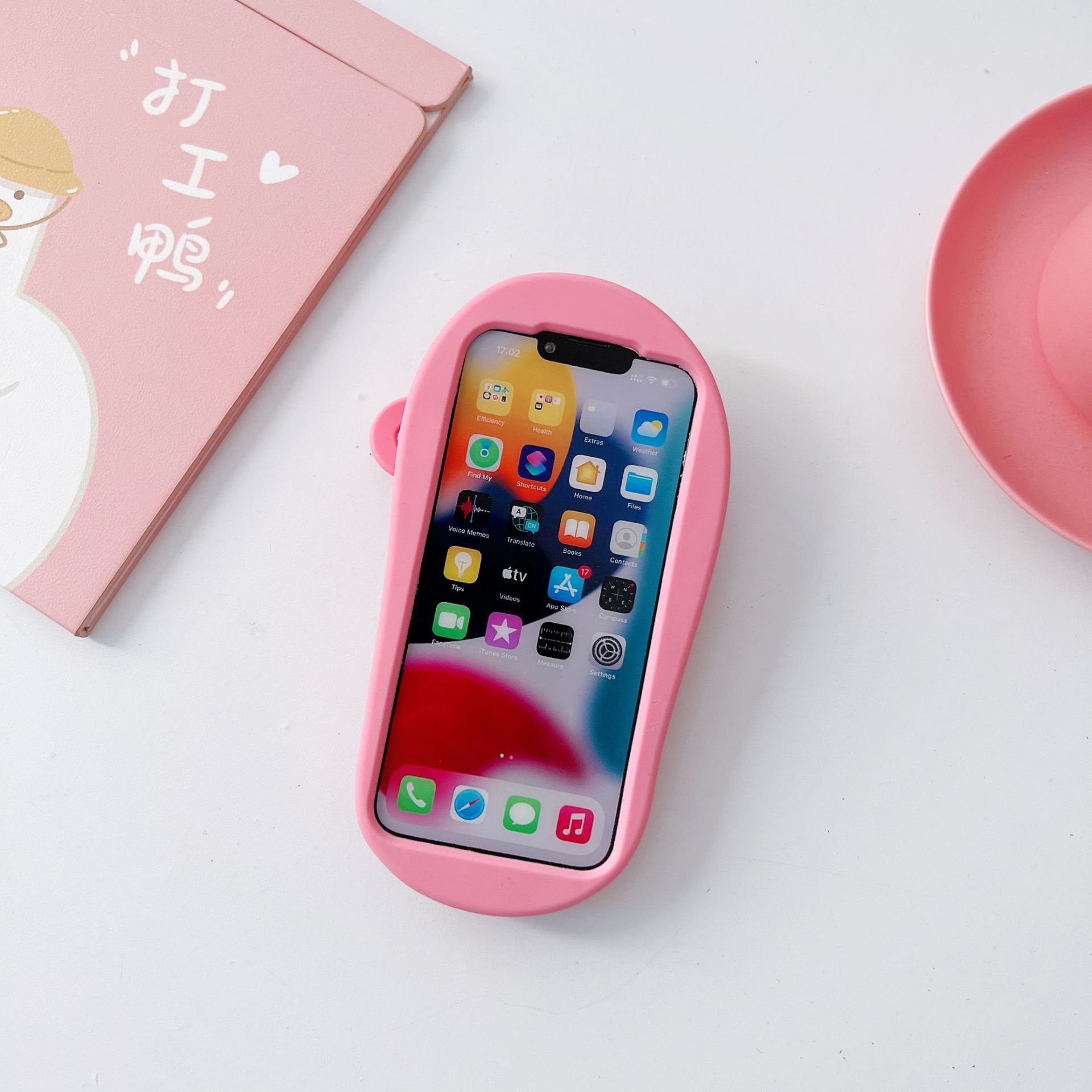Bow shaped slippers suitable for Apple iPhone 11/12/13Pro Max/14pro Max silicone phone case_voghion.com