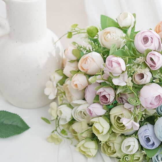 Sujing simulation flower spring color big bud wedding photography props desktop living room home decoration bouquet cross-border hot sale