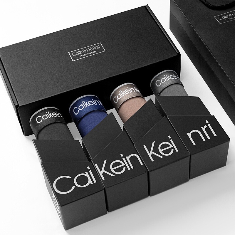 CK&LJRLTHO same style men's boxer briefs, breathable and antibacterial, suitable for all seasons, gift box set CK&LJRLTHO same style men's boxer briefs, breathable and antibacterial, suitable for all seasons, gift box set