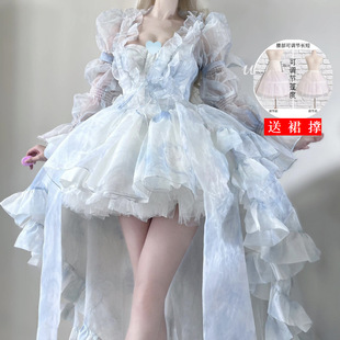 高定如心法式花嫁礼服lolita抹胸连衣裙成人礼生日洋装洛丽塔公主-阿里巴巴