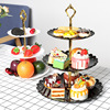 塑料收纳盘可叠加果盘欧式三层糖果盘婚礼派对家用蛋糕点心干果盘