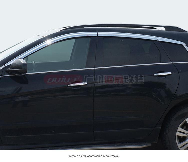 Cadillac SRX Stainless Steel Window Visor, Chrome Trim
