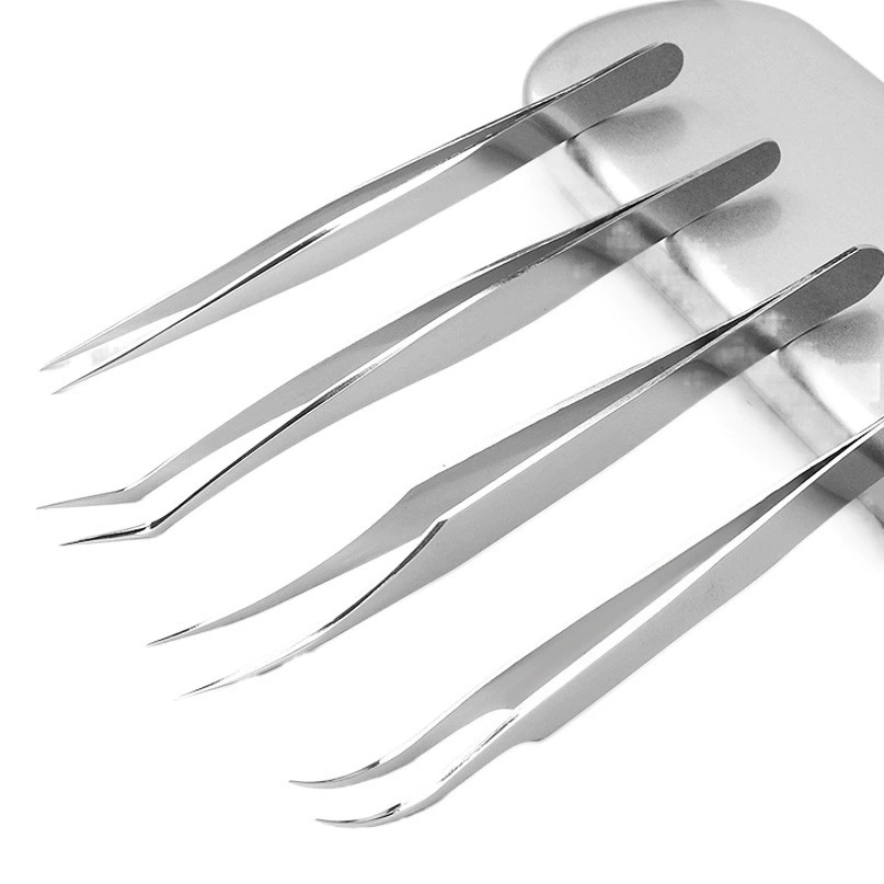 Пинцет для накладных ресниц Meijie Master Прививка для завивки ресниц Цвет Титановый зажим для дельфинов Золотой зажим для перьев Пинцет Meijie Набор из четырех предметов