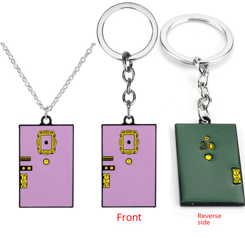 American drama Friends old friend Monica's door keychain necklace…