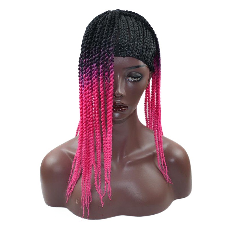 Comercio exterior pequeña trenza extensión del pelo neto peluca tapa de malla cubierta de la cabeza de la trenza cubierta de la cabeza trenza sucia pequeña trenza peluca pelo neto al por mayor