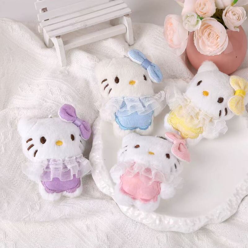 可爱穿裙子kitty猫挂件毛绒卡通少女心猫咪公仔学生包包挂饰玩偶|undefined