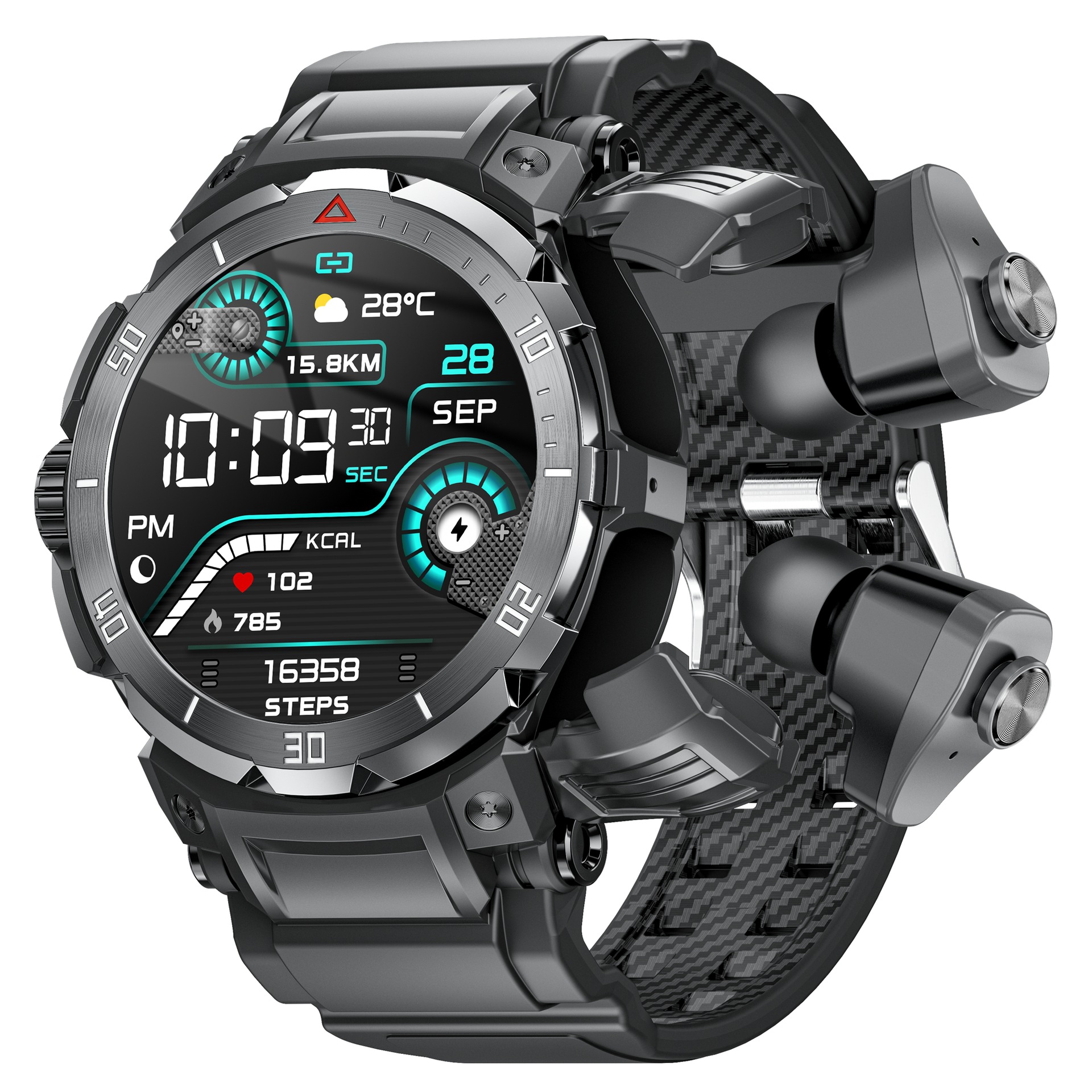 Transfronterizo MT100pro 2 en 1 reloj inteligente Bluetooth música salud deportiva TWS auriculares ventas calientes transfronterizas