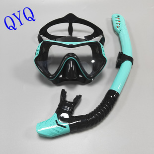Adult snorkeling suit tempered glass diving goggles silicone breathing tube suit adult full dry breathing X20
