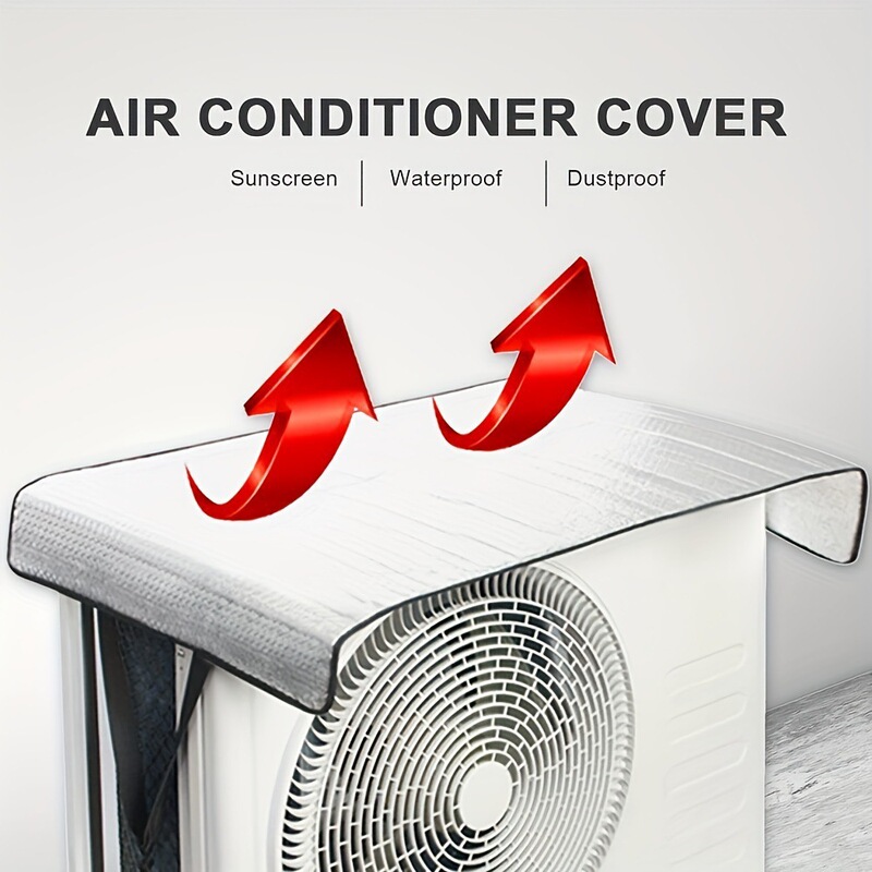 Air conditioner outer hood outer machine cover aluminum foil heat insulation film bubble film flame retardant rainproof sunscreen power saving protection energy saving cover