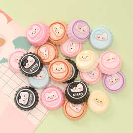 卡通黄油小熊猫咪瓶盖 diy手工奶油胶手机壳鞋扣发夹树脂饰品配件