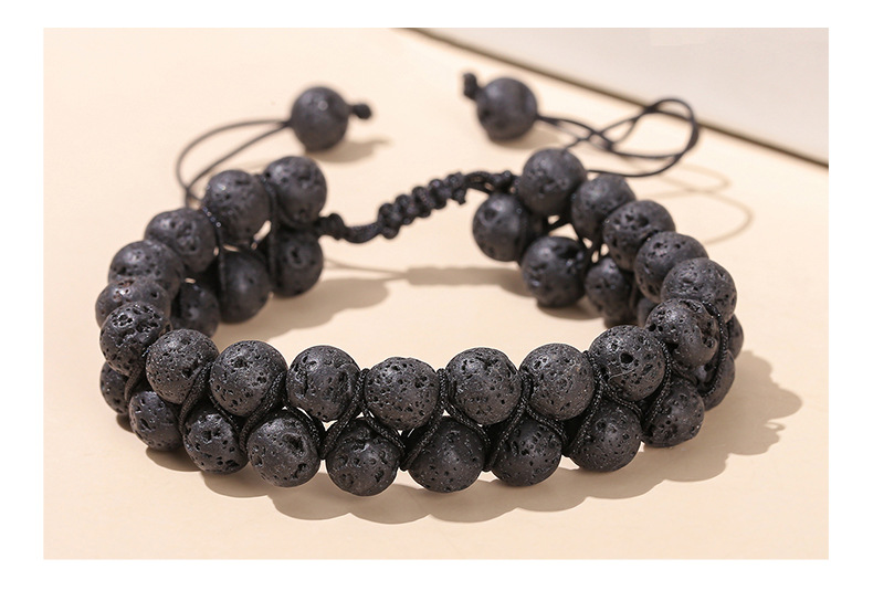 1 Piece Quantity Casual Simple Style Geometric Volcanic Rock Tiger Eye Braid Bracelets