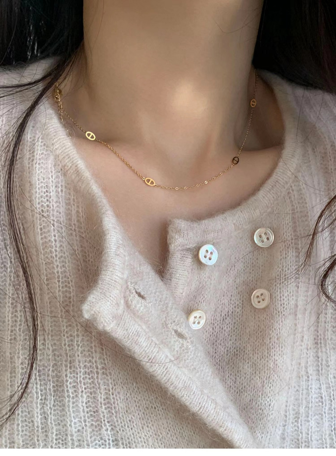 Simple Style Commute Geometric Titanium Steel Plating Necklace_colorza_5