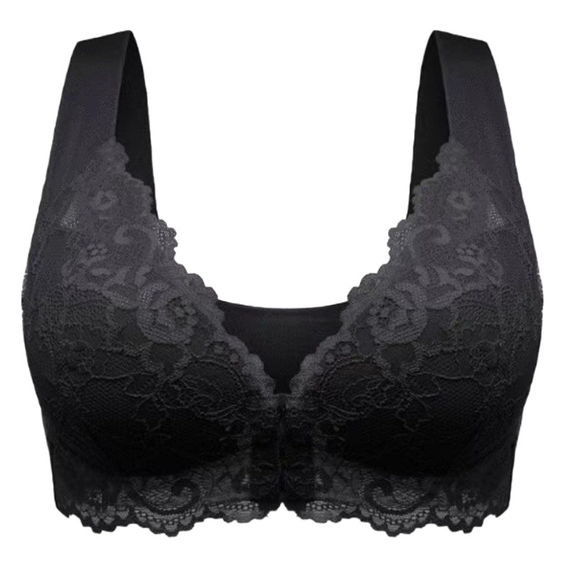 Fábrica transfronteriza al por mayor hebilla frontal más tamaño inalámbrico Comercio exterior sujetador ropa interior pecho grande pequeño cómodo transpirable damas