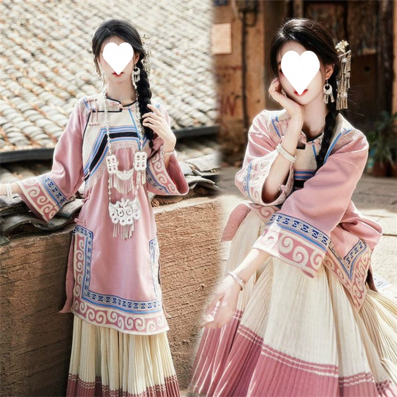 Новая студия Юньнань Ий, этническая одежда меньшинств Феникс, древний город Миао, наряд для путешествий для девочек.