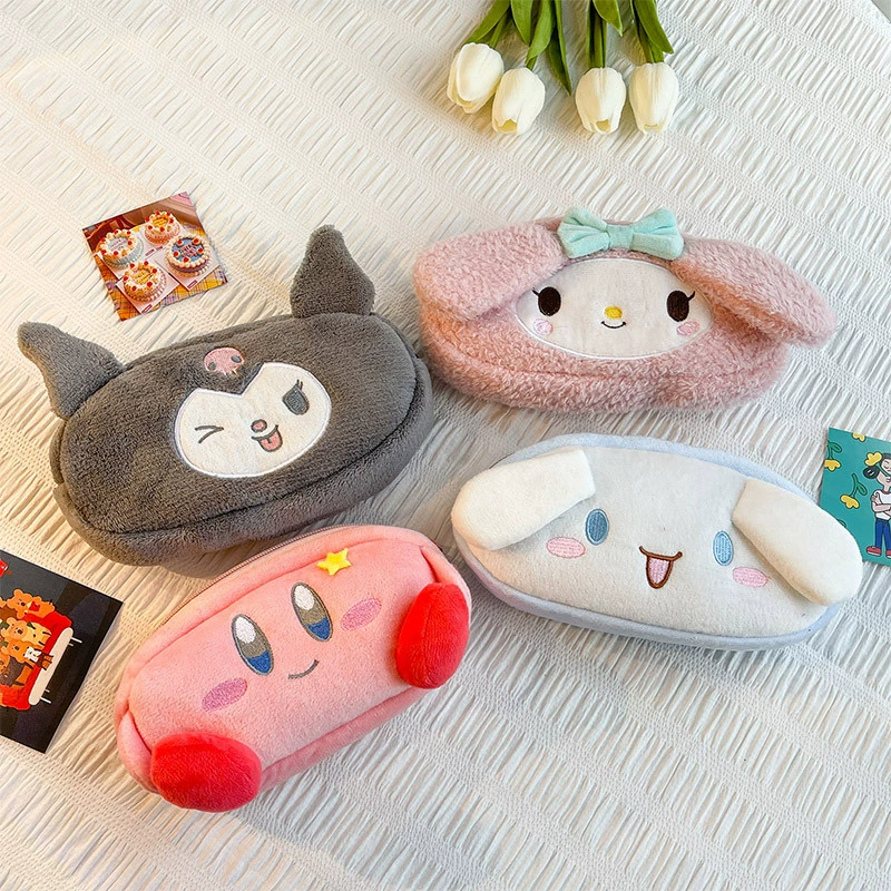 Маленькая сумка в японском стиле 2022 Новая модная вышивка с мультяшной милой девушкой Уродливые милые ins Модная Студенческая сумка для карандашей в руке