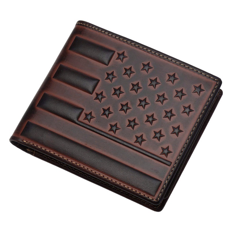 Amazon Flag Wallet Hombres gran capacidad RFID anti-robo Wallet multi-tarjeta