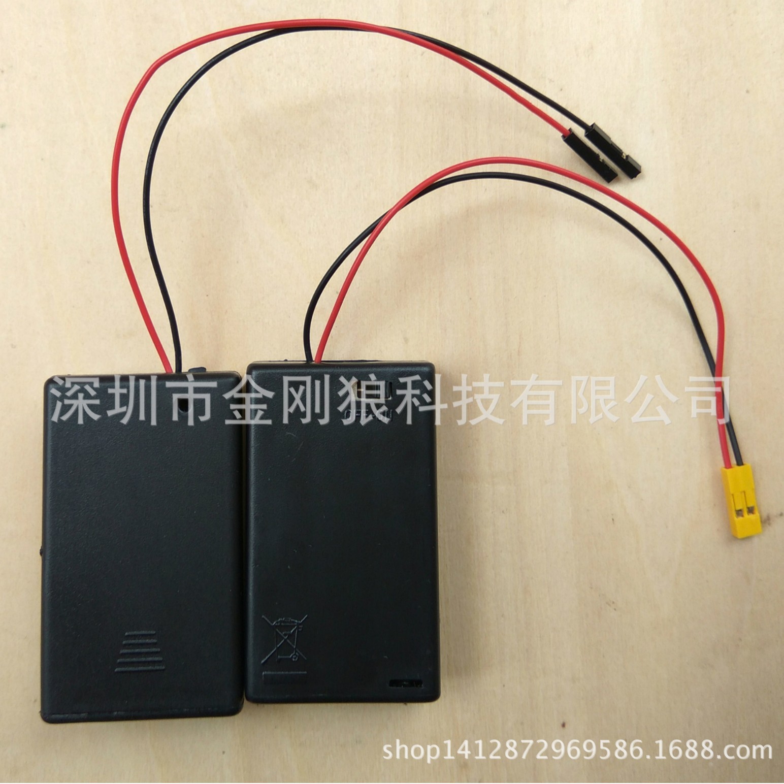 现货3节7号5号电池盒带母母杜邦插头 1P2P 带开关带盖子3*AAA4.5v
