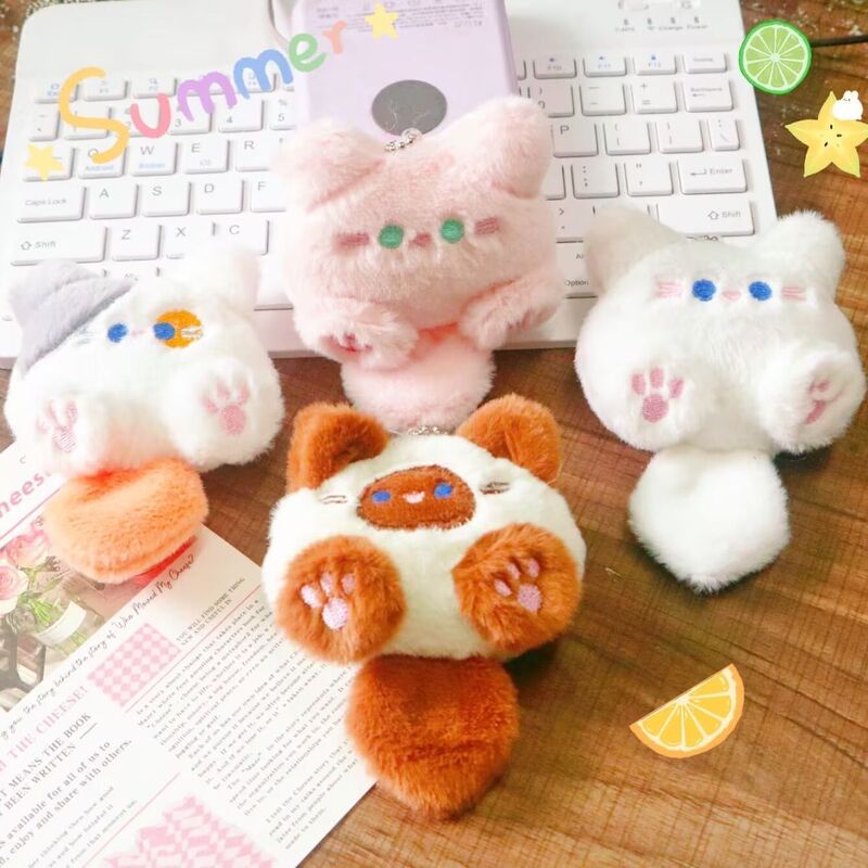 人気のかわいいぬいぐるみペンダント猫ソフトロングテールキーホルダーガールフレンドバッグペンダントアクセサリー|undefined