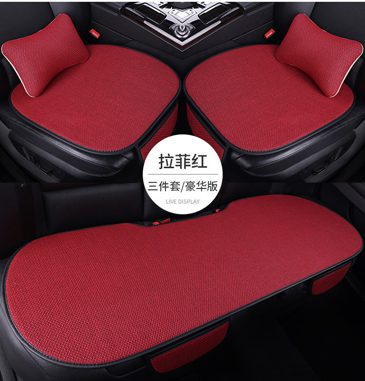 2026 Factory Direct Sales New Model All-Season Linen Cotton Car Seat Cushion Universal Car Seat Cover
