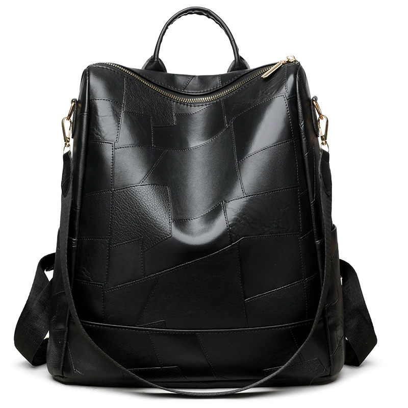 Backpack, polyurethane capacious shoulder bag for traveling one shoulder, anti-theft