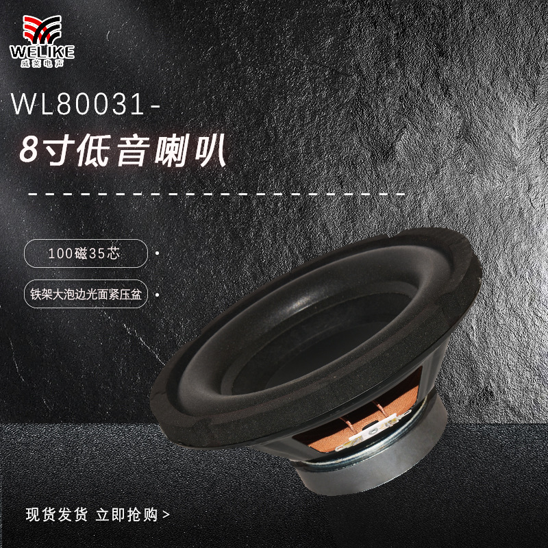 8-Inch Speaker 8inch Iron Frame 100 Magnet 35 Core Speaker Loudspeaker Entertainment Multimedia Speaker Unit