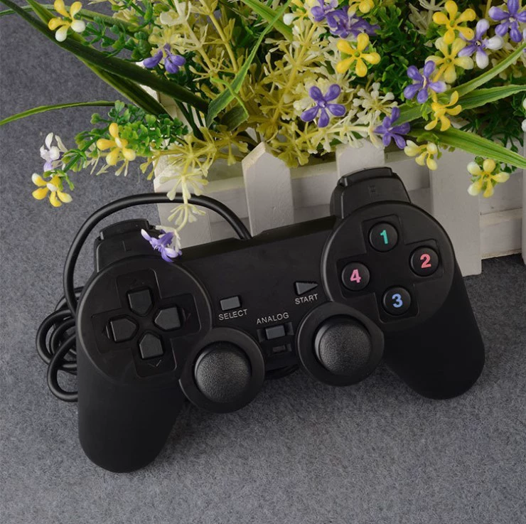 Геймпад в форме PS2 208USB проводной контроллер для ПК, аркадный игровой контроллер для приставки