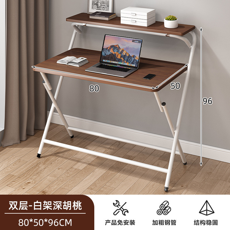 Mesa de computadora plegable, escritorio de escritorio plegable