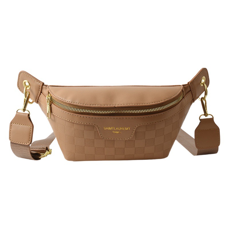 Bolso de pecho a cuadros estilo superventas transfronterizo para mujer, nuevo modelo 2025, riñonera multifuncional, bandolera de un solo hombro, casual y versátil.