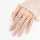 TikTok, модное кольцо с цирконом, коллекция 2021, изысканный стиль