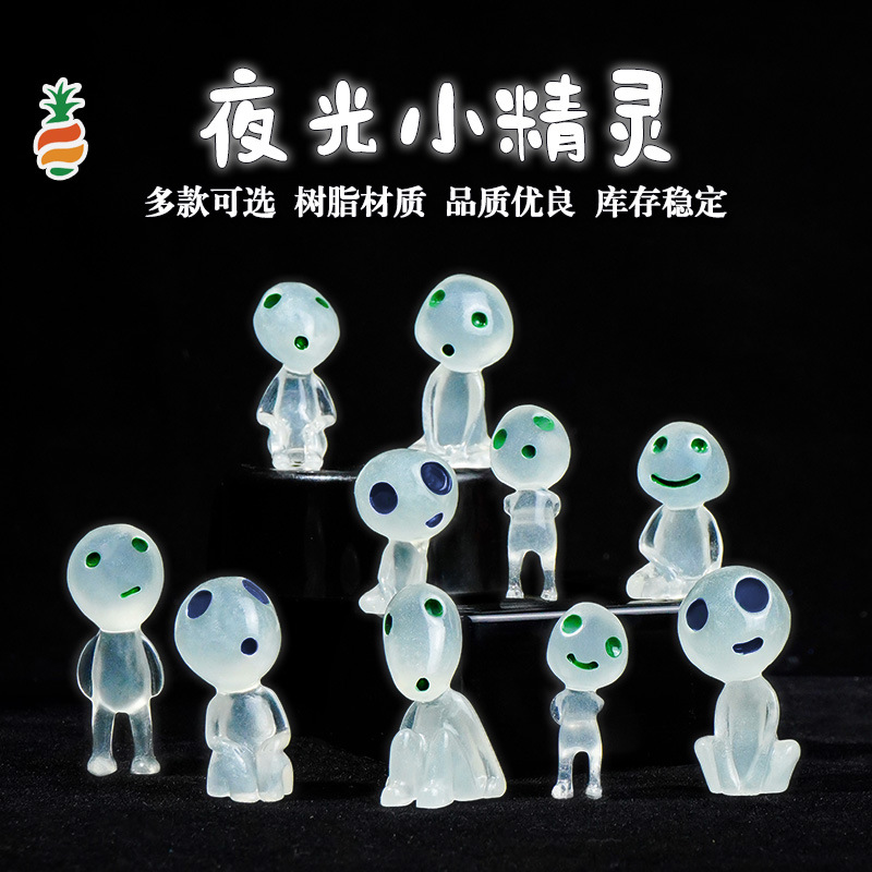 Adorno Luminoso de Duendes de Árbol para Micropaisaje de Resina