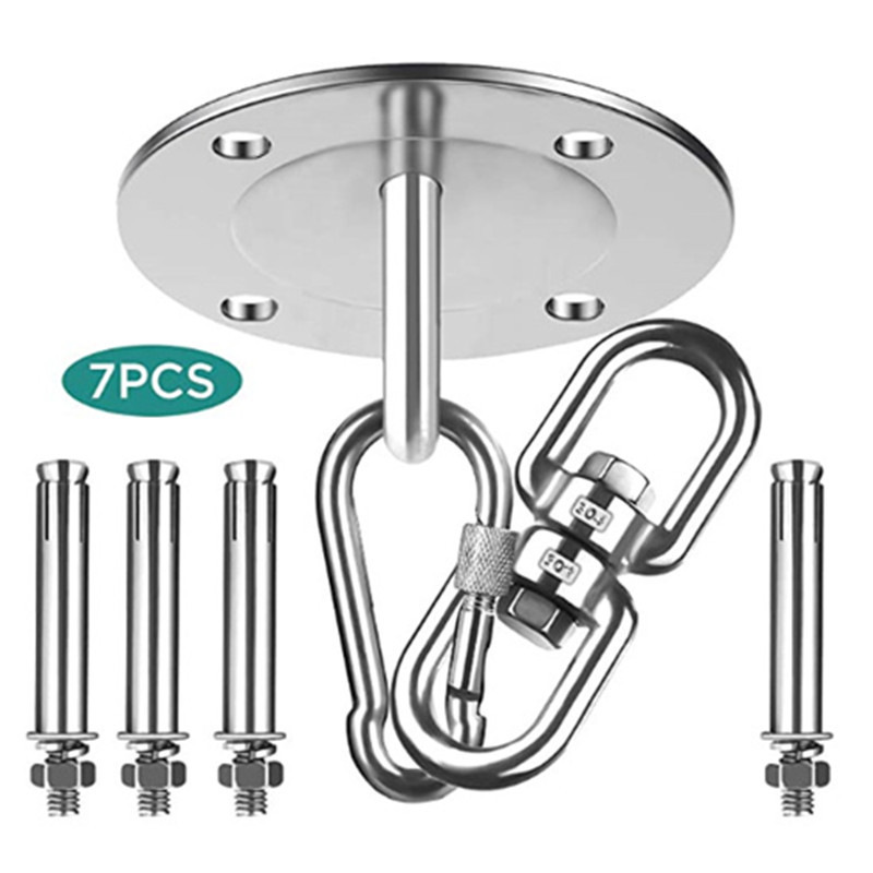 304吊床吊椅秋千空中瑜伽固定挂盘健身沙包袋扣吊顶扣吊篮椅件