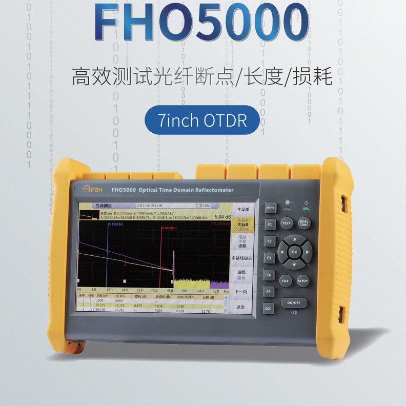 FHO-5000-D43光时域反射仪 OTDR多功能光纤测试仪中英文两个版本