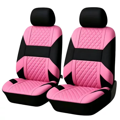 Manufacturer's universal car seat cover 3D Seat cushion, seat cover - pink-4-piece-set-for-the-front-row-two-seats