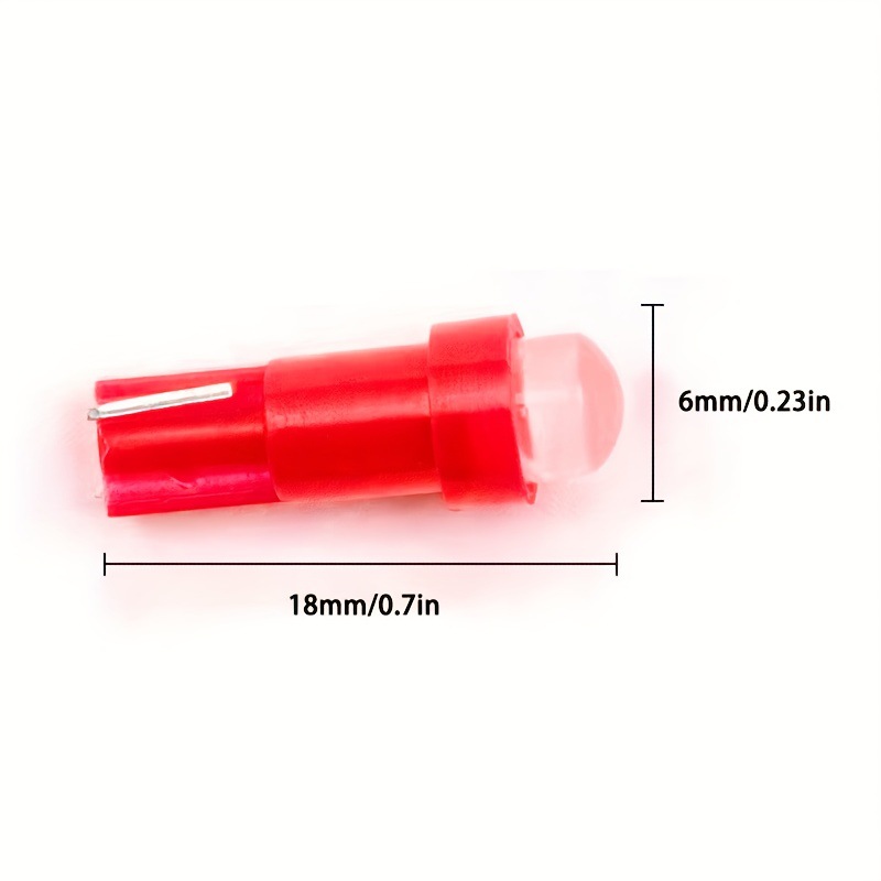 10Pcs Car Led Instrument Lights with Lamp Holder T5Cob Diffused Light 1Smd Indicator Light Gear Shift Headlight Rearview Mirror Light