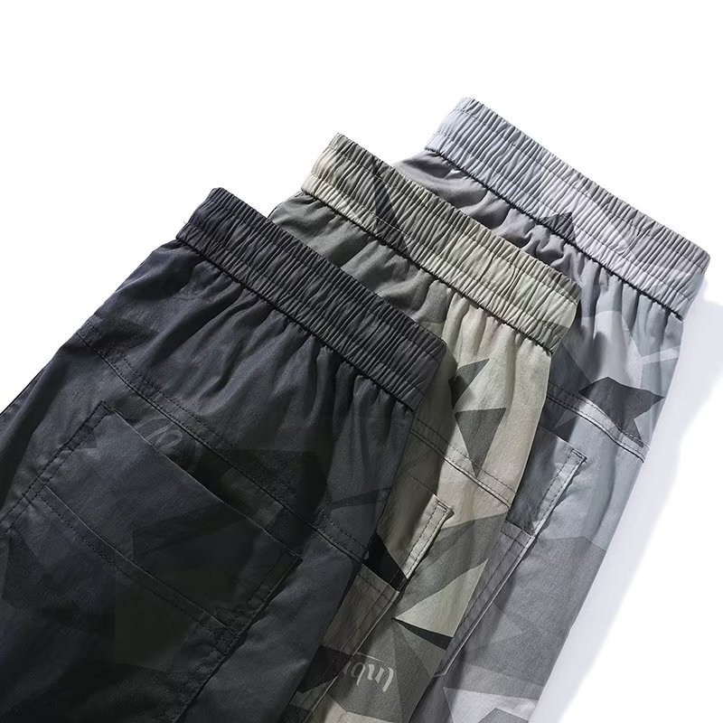 Shirt Less Clothing American Ice Silk Camouflage Casual Pants Men's Summer New Loose Leg Pants Men's Sports Trousers