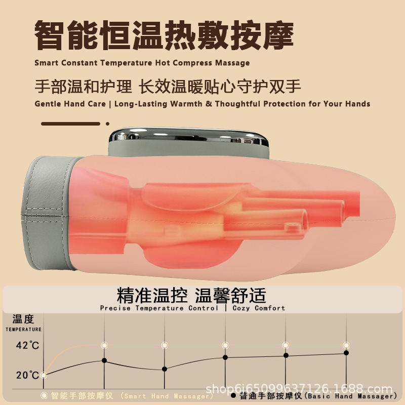 電動ハンドマッサージャー、恒温温湿布、指美顔器、手のひら空気圧模倣手練りハンドマッサージャー|undefined