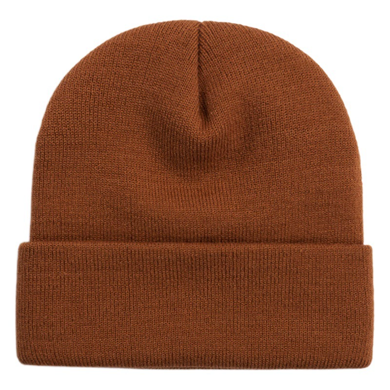 Осенне-зимняя однотонная шерстяная шапка, внешняя торговля, трансграничная теплая вязаная шапка для защиты ушей, женская шапка Wind, Южная Корея, может быть зафиксирована, логотип оптом